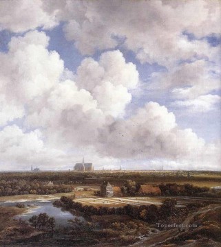  Ruisdael Pintura Art%c3%adstica - Vista de Haarlem con terrenos blanqueadores Jacob Isaakszoon van Ruisdael